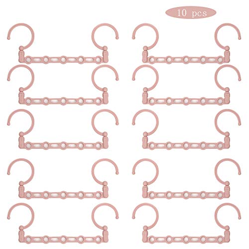 HJYPYJ Magic Hanger,360?? Rotate Magical Hangers,Multifunction PP Hanger,Space-Saving Organizer Hangers, Isometric Design/Pink / 25x11x3.2cm