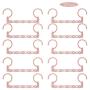 HJYPYJ Magic Hanger,360?? Rotate Magical Hangers,Multifunction PP Hanger,Space-Saving Organizer Hangers, Isometric Design/Pink / 25x11x3.2cm