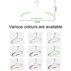 Yuema 10 Pack Light-Weight Clothes Hangers Non-Slip Durable Clothes Hanger Plastic Hangers Perfect for Pants, Dress, Jacket, Underwear and Shirt