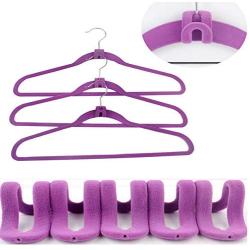 20Pcs Color Random Mini Flocking Clothes Hanger Hook Accessories Save Space Wardrobe Clothes Hanging Organizer Coat Hooks