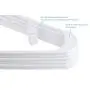 SMART ONYE Pack of 50 Standard Premium Plastic Hangers White (White)