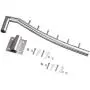 IMEEA Closet Space Saver Swing Arm Clothes Drying Hanger Wall-Mounted SUS304 Brushed Stainless Steel with 6 Hooks 12.6inch (1-Set)