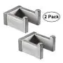 Durafe 2 Pack Towel Coat Hook SUS304 Square Hook Towel Hanger for Bathroom Wall Mounted Brushed Nickel