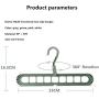 10pcs Random Color Magic Multi-Port Support Circle Clothes Hanger Clothes Drying Rack Multifunction Plastic Clothes Hangers Home Storage Hangers