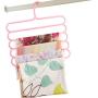 5pcs Random Color Multi-Purpose Clothes Hanger Practical 5 Layers Pants Hanger Scarf Tie Rack Space Saving Clothes Hanger Decoration