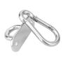 2 Set Heavy Duty Hanger Hook Hammock Wall Mount, Suspension Ceiling Hooks Outdoor Swing Mounting Hook Exercise Hook Stainless Steel Swivel Carabiner Yoga Ceiling Mount Swing Hook