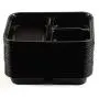 [180 Pack] 3 Compartment Black Disposable Container with Lids, Meal Prep Container, Food Storage Bento Box, Disposable, Stir Fry | Lunch Boxes | BPA Free | by EcoQuality