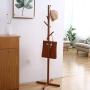 Jeffergarden Wooden Tree Coat Rack 8 Hooks Clothes Rack Stand for Coats Hats Scarves Bag Hallway Entryway Coat Hanger Stand for Clothes, Suits, Accessories(2#)