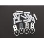 Picture and Mirror Hanging Kit, French Cleats, Z Bar, 25-150 lb. Capacity, 36 Pieces, by Tech Team