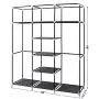 SONGMICS Portable Clothes Closet Non-Woven Fabric Wardrobe Double Rod Storage Organizer Grey 59-Inch URYG12GY SONGMICS Portable Clothes Closet Non-Woven Fabric Wardrobe Double Rod Storage Organizer Grey 59-Inch URYG12GY
