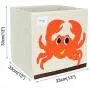 PICCOCASA Foldable Toy Storage Bins Square Cartoon Animal Storage Boxes Eco-Friendly Fabric Storage Cubes Organizer for Bedroom Playroom No Lid Red Crab Pattern 13 PICCOCASA Foldable Toy Storage Bins Square Cartoon Animal Storage Boxes Eco-Friendly Fabric Storage Cubes Organizer for Bedroom Playroom No Lid Red Crab Pattern 13