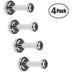 Brass Towel Robe Hook Coat Clothes Wall Mounted Hanger for Bath Kitchen Garage Bedroom,Living room, Fiting room, Office (4 Pack)