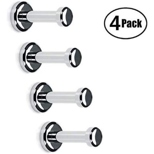 Brass Towel Robe Hook Coat Clothes Wall Mounted Hanger for Bath Kitchen Garage Bedroom,Living room, Fiting room, Office (4 Pack)