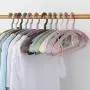 10 Pcs Pink Blue Wide Shoulder Clothes Coats Hanger, Colorful Strong Plastic Suits Hanger Rack with Pants Bar,Green 10 Pcs Pink Blue Wide Shoulder Clothes Coats Hanger, Colorful Strong Plastic Suits Hanger Rack with Pants Bar,Green