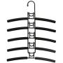 LUCKSTAR Clothes Hangers - Multi-Layer Wardrobe Clothes Rack Metal Space Saver Clothes Storage Clothes Rack (Kids, Black)
