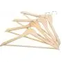 5 Pcs Wooden Adult Clothes Hangers for Jeans Pants Coat Hanger Home Storage Holder Dress Long Racks 5 Pcs Wooden Adult Clothes Hangers for Jeans Pants Coat Hanger Home Storage Holder Dress Long Racks
