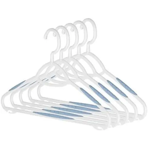 Whitmor Sure-Grip Plastic Hangers (Set of 5) Whitmor Sure-Grip Plastic Hangers (Set of 5)