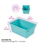 ECR4Kids Scoop-Front Storage Bins, Easy-to-Grip Design Storage Cubbies, Kid Friendly and Built to Last, Pairs with ECR4Kids Storage Units, 10-Pack, Turquoise