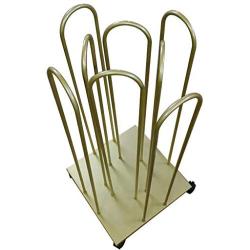 Golden Movable Hanger Stacker,Hanger Storage Stand with 4 Casters,Clothes Hangers Holder Hold Up to 150 Hangers,Iron Finished