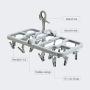 HJYPYJ Magic Hanger,360?? Rotate Multi-Clip Folding Hanger,Wet and Dry Dual-Use PP Space-Saving Organizer Hangers, Strong Bearing Capacity/Gray / 5 pcs