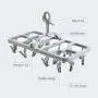 HJYPYJ Magic Hanger,360?? Rotate Multi-Clip Folding Hanger,Wet and Dry Dual-Use PP Space-Saving Organizer Hangers, Strong Bearing Capacity/Gray / 5 pcs