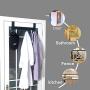 Dseap Over The Door Hanger Hook, Towel Rack, Coat Rack for Clothes Hat Towel Bathroom, Black