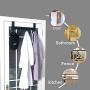 Dseap Over The Door Hanger Hook, Towel Rack, Coat Rack for Clothes Hat Towel Bathroom, Black, 2 Packs