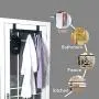 Dseap Over The Door Hanger Hook, Towel Rack, Coat Rack for Clothes Hat Towel Bathroom, Black, 2 Packs