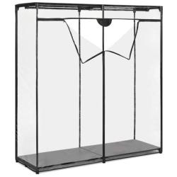 Whitmor Extra Wide Clothes Closet - Freestanding Garment Organizer with Clear Cover