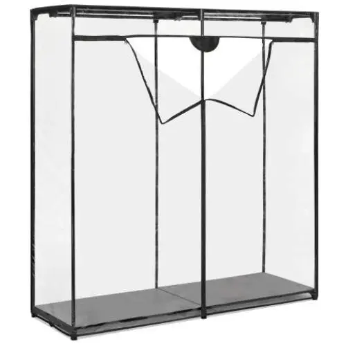 Whitmor Extra Wide Clothes Closet - Freestanding Garment Organizer with Clear Cover Whitmor Extra Wide Clothes Closet - Freestanding Garment Organizer with Clear Cover