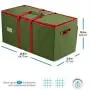Large Christmas Ornament Storage Boxes with Dual Zipper Closure - Boxes Contributes Slots for 128 Holiday Ornaments 3-Inch, Xmas Decorations Accessories, Made of Non Woven Tear Proof Material Large Christmas Ornament Storage Boxes with Dual Zipper Closure - Boxes Contributes Slots for 128 Holiday Ornaments 3-Inch, Xmas Decorations Accessories, Made of Non Woven Tear Proof Material