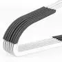 LEMY 50PCS/Lot Non-Slip Plastic Hangers Ultra Lightweight Closet Clothes Organizer with Non Slip Stripes,No Sticky Velvet,Great for Dress,Skirts,Sweater,Coat