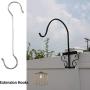 DINGEE 12 inch 6 Pack Extra Large S Hooks Heavy Duty Rubber end ,Plant Hanging Hooks Long S Shaped Extension Hooks,Metal Hanging S Hooks for Plants,Patio,Indoor Outdoor,Closet,Bikes,