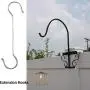 DINGEE 12 inch 6 Pack Extra Large S Hooks Heavy Duty Rubber end ,Plant Hanging Hooks Long S Shaped Extension Hooks,Metal Hanging S Hooks for Plants,Patio,Indoor Outdoor,Closet,Bikes,