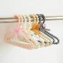 SAASNY Standard Hangers,Children Kids Pearl Beaded Bowknot Clothes Hangers with Trouser Bar Hangers,（Pack of 30） White Ideal for Home and Shops