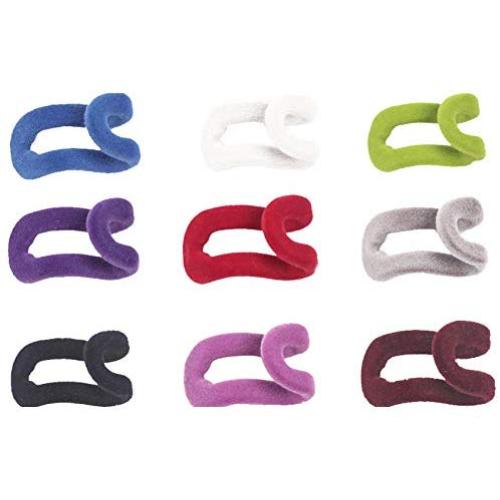 20pcs Random Color Creative Mini Flocking Clothes Hanger Wardrobe Anti-Clip Space Save Clothing Hook for Home or Travel Use