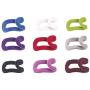 20pcs Random Color Creative Mini Flocking Clothes Hanger Wardrobe Anti-Clip Space Save Clothing Hook for Home or Travel Use