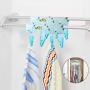 PAICLOUD Clothes Hanger Clips with Travel Organizer Bag, Bathroom Racks Cloth Hanger, Clothes Rack Hanging Dryer Clips for Bathroom/Traveling Organize