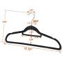 Adumly 100PCS 360 Degree Non Slip Velvet Clothes Suit/Shirt/Pants Velvet Hangers Black