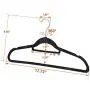 SHOPPERs CHOICE 100pcs Galvanized Sturdy Hangers Commercial Applications Home Flocked Clothes Nonslip Hanging Tie Bar Deal Strap Notches 360° Swivel Hook Multipurpose Cabinet Space Saver Hotel