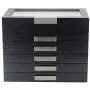 60 Pen Wood Display Case Holder Storage Collector Organizer Boxes 314060