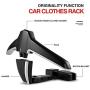 HAKRT Hanger Fashion Car Coat Hanger ABS+Metal Suit Slip Jacket Auto Back Seat Clip Holder Hanger for Clothes Bag in Car