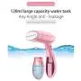 ZZYJYALG Hanging Ironing Machine Plastic Metal Handheld Transparent Water Tank Travel Foldable Large Capacity High Household Cotton Cloth Ironing Portable Bed Sheets Dormitory Curtains(Pink)