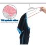 S-shaped Lightweight Non-Slip Durable Clothes Hangers, 20 Packs, 360° Swivel Hook, Strap Hooks, Space Saving(Pink)