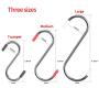 NewFamily 24 Pack S Hooks Stainless Steel for Hanging Pots and Pans,4.33.5 2.8 s Hooks Heavy Duty for Hanging for Kitchen,Wardrobe,Work Shop,Bathroom,Garden,Office