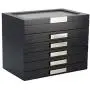 60 Piece Black Ebony Wood Pen Display Case Storage and Fountain Pen Collector Organizer Boxes with Glass Window Six Level Display Case with Drawers 60 Piece Black Ebony Wood Pen Display Case Storage and Fountain Pen Collector Organizer Boxes with Glass Window Six Level Display Case with Drawers