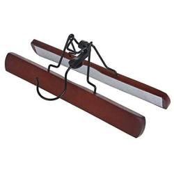 Set of 5 Wood Coat Clothes Hangers Non Slip Trouser Bar Wooden Suit Hanger Rack Skirt and Trouser Hangers