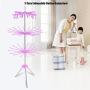 EBTOOLS 3-Tier Collapsible Drying Rack Foldable Stand Laundry Dryer Hanger for Hanging Towels Baby Clothes Socks Underwear(Red)