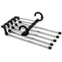 KIPB 5 in 1 Multifunctional Stainless Steel Tie Belt Pants Clothes Hanger Folding Space Saving Closet Organizer Storage Rack KIPB 5 in 1 Multifunctional Stainless Steel Tie Belt Pants Clothes Hanger Folding Space Saving Closet Organizer Storage Rack