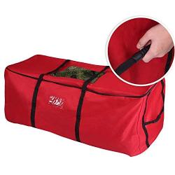 PENSON & CO. Christmas Tree Storage Bag, Heavy Duty Canvas Storage Container, Large for 9ft Artificial Tree-Red